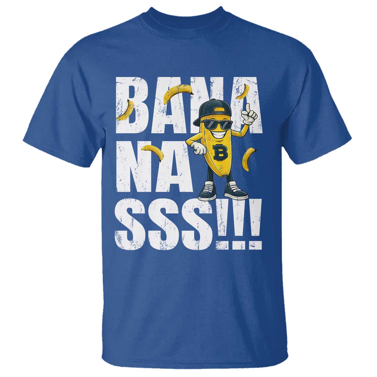 Banana Lovers T Shirt Funny Bananas Vintage Style TS10 Royal Blue Print Your Wear