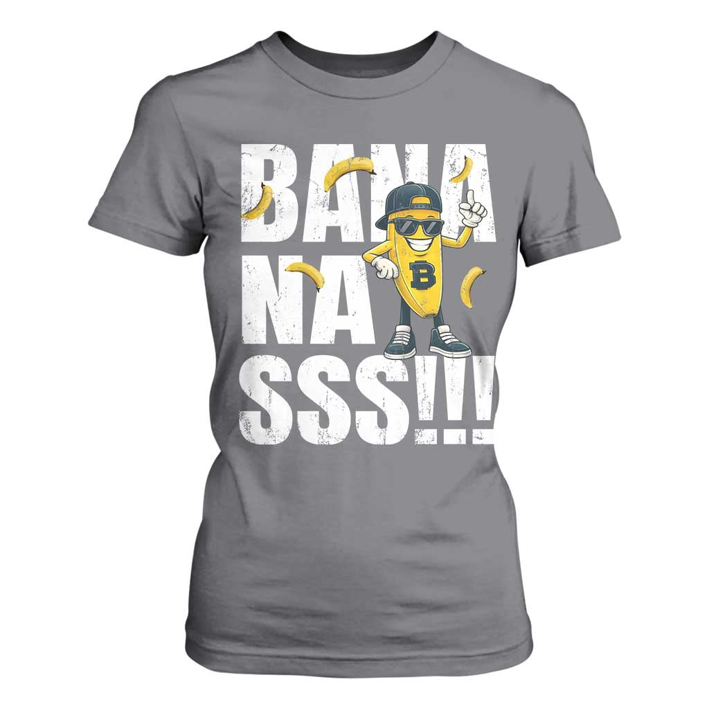 Banana Lovers T Shirt For Women Funny Bananas Vintage Style TS10 Charcoal Print Your Wear