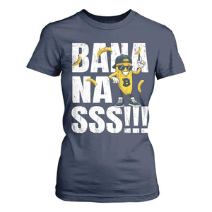 Banana Lovers T Shirt For Women Funny Bananas Vintage Style TS10 Navy Print Your Wear