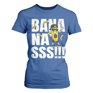 Banana Lovers T Shirt For Women Funny Bananas Vintage Style TS10 Royal Blue Print Your Wear
