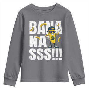 Banana Lovers Youth Sweatshirt Funny Bananas Vintage Style TS10 Charcoal Print Your Wear