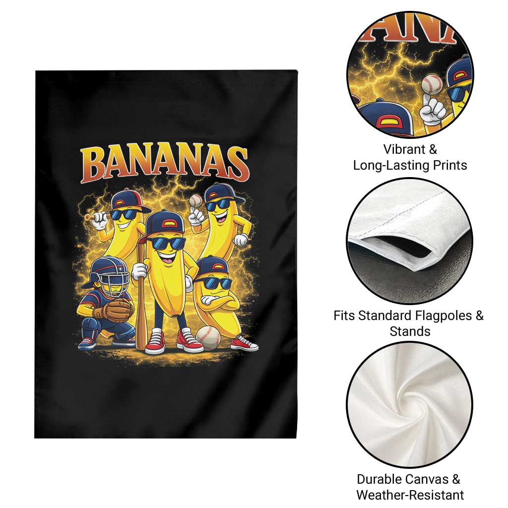 Funny Bananas Garden Flag - Lets Go Banana - Cute Banana Lovers Bootleg TS10 Print Your Wear