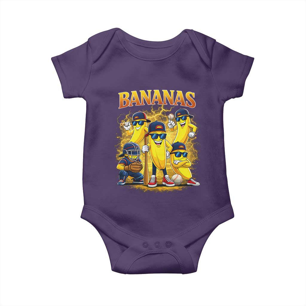 Funny Bananas Baby Onesie Lets Go Banana Cute Banana Lovers Bootleg TS10 Purple Print Your Wear