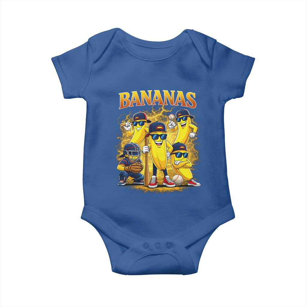 Funny Bananas Baby Onesie Lets Go Banana Cute Banana Lovers Bootleg TS10 Royal Blue Print Your Wear