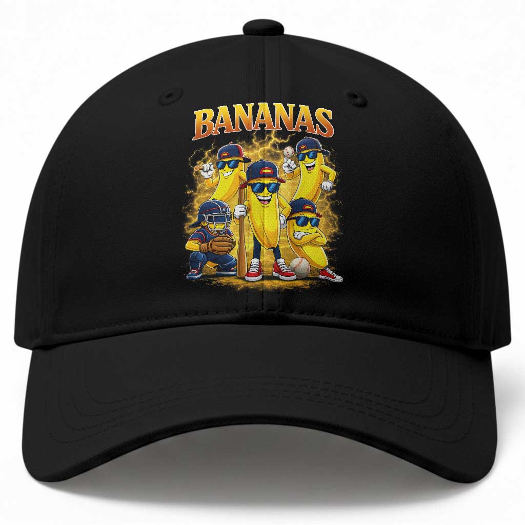 Funny Bananas Baseball Cap Lets Go Banana Cute Banana Lovers Bootleg