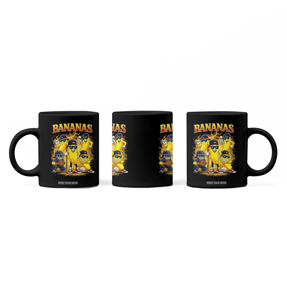 Funny Bananas Coffee Mug Lets Go Banana Cute Banana Lovers Bootleg TS10 Print Your Wear