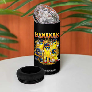 Funny Bananas 4 in 1 Can Cooler Tumbler Lets Go Banana Cute Banana Lovers Bootleg TS10 Print Your Wear