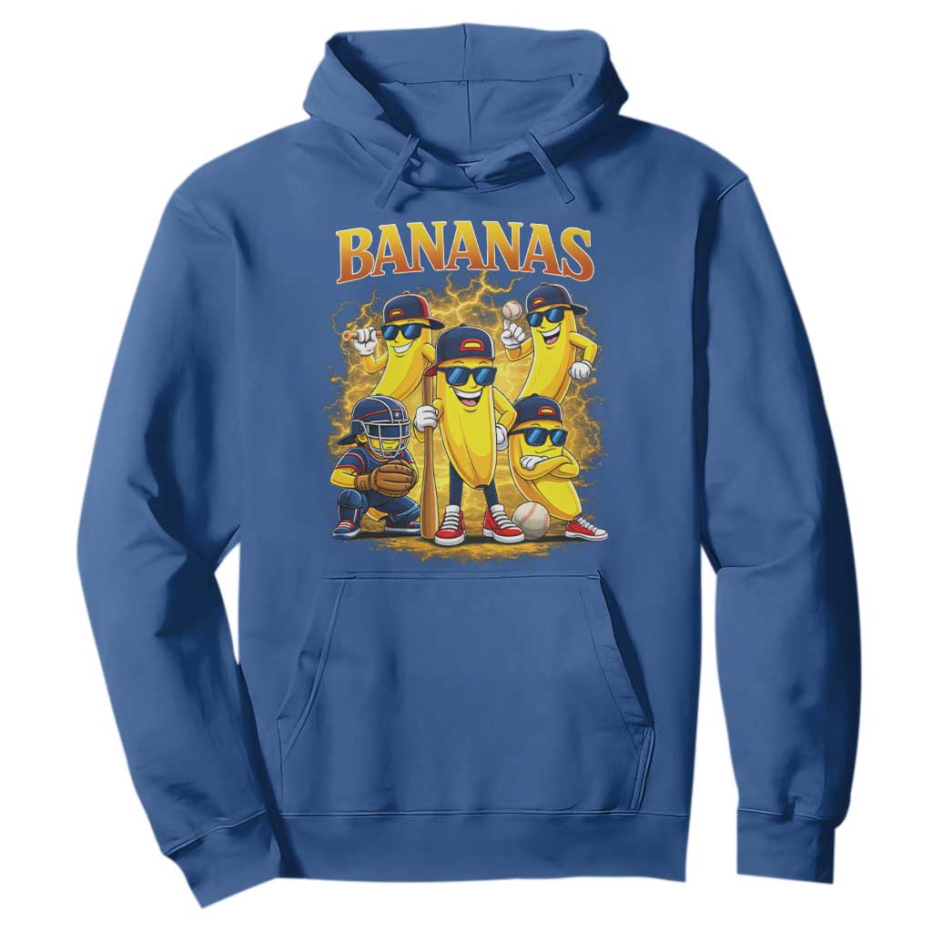Funny Bananas Hoodie Lets Go Banana Cute Banana Lovers Bootleg TS10 Royal Blue Print Your Wear