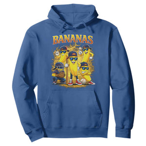 Funny Bananas Hoodie Lets Go Banana Cute Banana Lovers Bootleg TS10 Royal Blue Print Your Wear