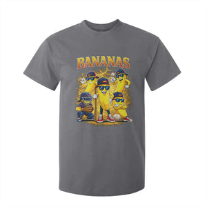 Funny Bananas T Shirt For Kid Lets Go Banana Cute Banana Lovers Bootleg TS10 Charcoal Print Your Wear