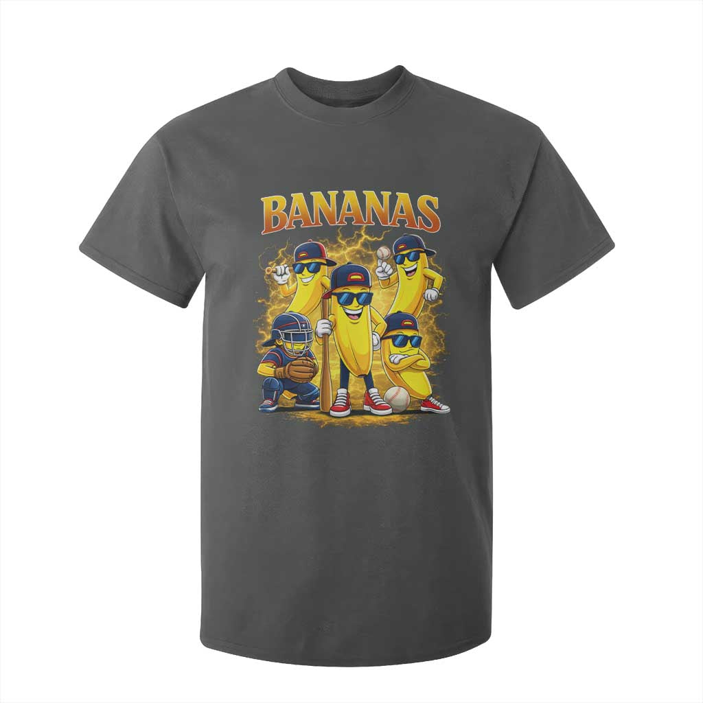 Funny Bananas T Shirt For Kid Lets Go Banana Cute Banana Lovers Bootleg TS10 Dark Heather Print Your Wear