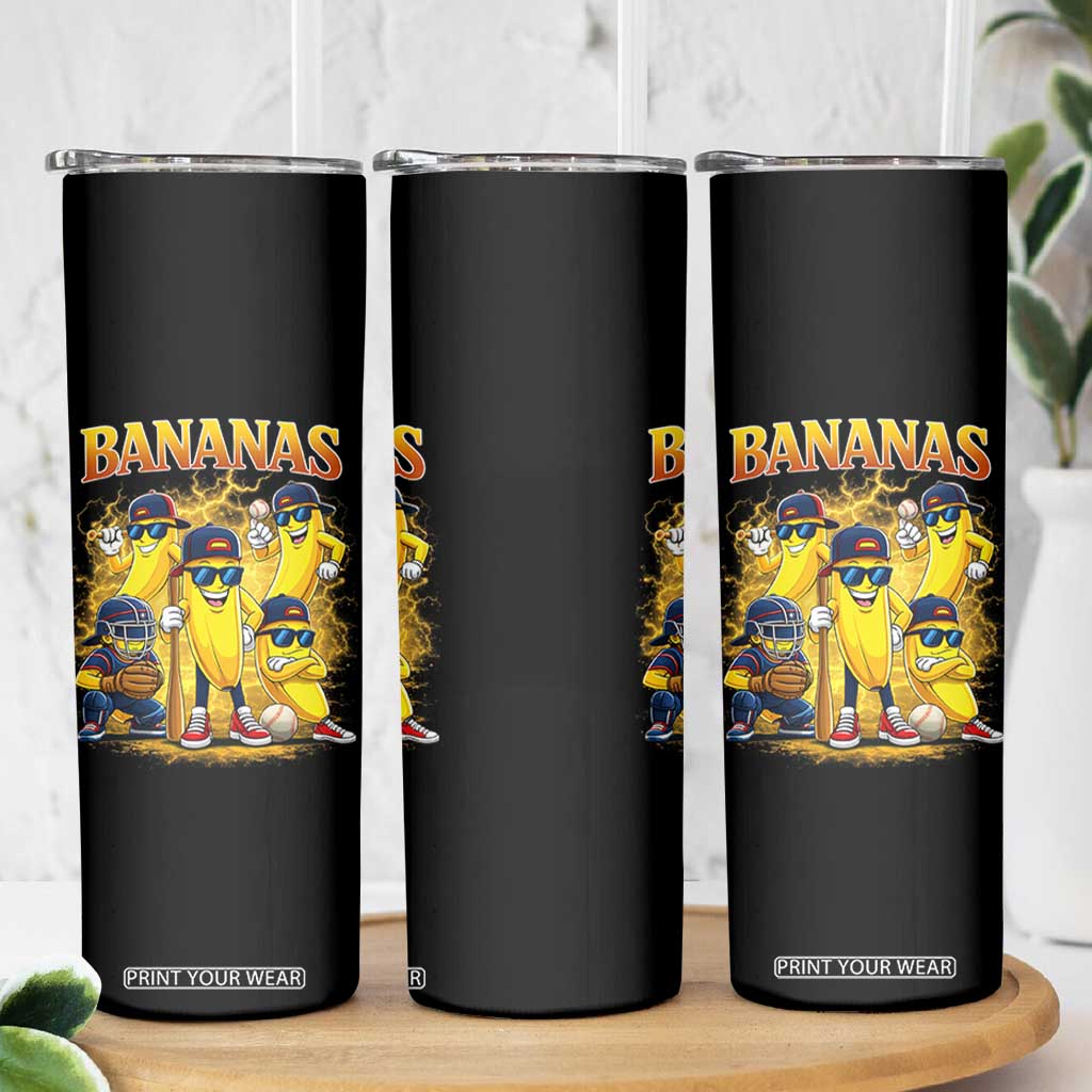 Funny Bananas Skinny Tumbler Lets Go Banana Cute Banana Lovers Bootleg TS10 Print Your Wear
