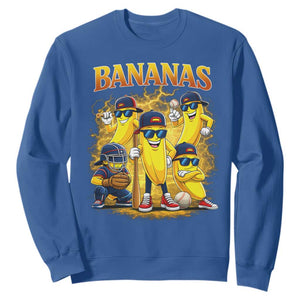 Funny Bananas Sweatshirt Lets Go Banana Cute Banana Lovers Bootleg TS10 Royal Blue Print Your Wear