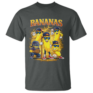 Funny Bananas T Shirt Lets Go Banana Cute Banana Lovers Bootleg TS10 Dark Heather Print Your Wear