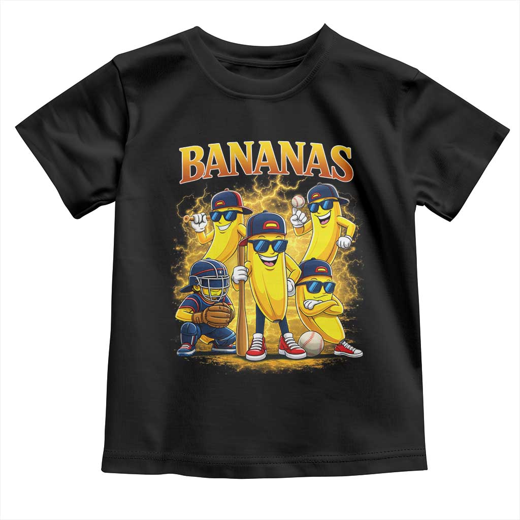 Funny Bananas Toddler T Shirt Lets Go Banana Cute Banana Lovers Bootleg TS10 Black Print Your Wear