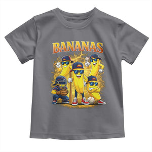 Funny Bananas Toddler T Shirt Lets Go Banana Cute Banana Lovers Bootleg TS10 Charcoal Print Your Wear