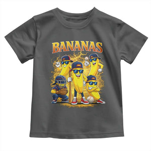 Funny Bananas Toddler T Shirt Lets Go Banana Cute Banana Lovers Bootleg TS10 Dark Heather Print Your Wear