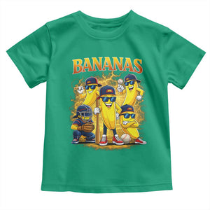 Funny Bananas Toddler T Shirt Lets Go Banana Cute Banana Lovers Bootleg TS10 Irish Green Print Your Wear