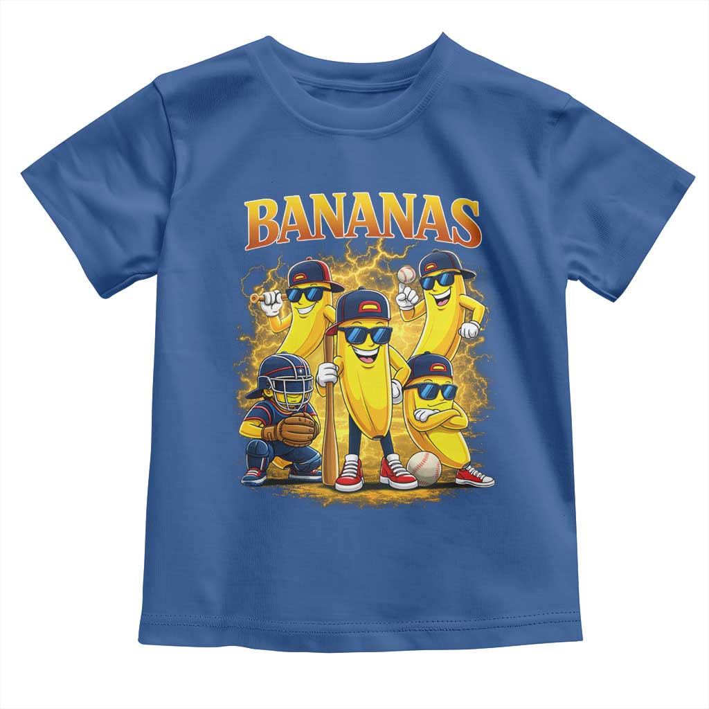 Funny Bananas Toddler T Shirt Lets Go Banana Cute Banana Lovers Bootleg TS10 Royal Blue Print Your Wear