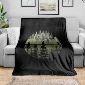 Retro Forest Trees Outdoors Nature Throw Blanket Vintage Wildlife TS10 Print Your Wear