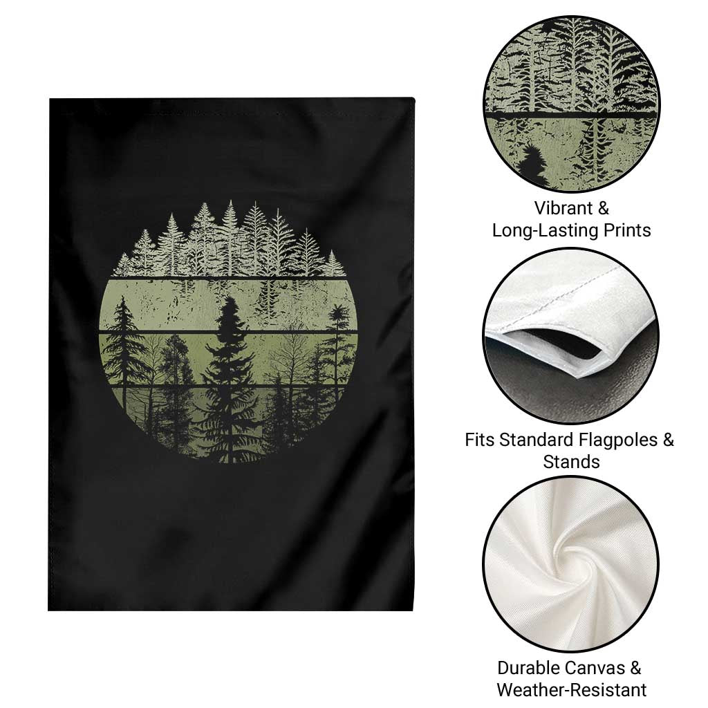 Retro Forest Trees Outdoors Nature Garden Flag Vintage Wildlife TS10 Print Your Wear