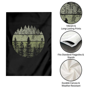 Retro Forest Trees Outdoors Nature Garden Flag Vintage Wildlife TS10 Print Your Wear