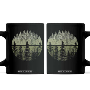 Retro Forest Trees Outdoors Nature Coffee Mug Vintage Wildlife TS10 Black Print Your Wear