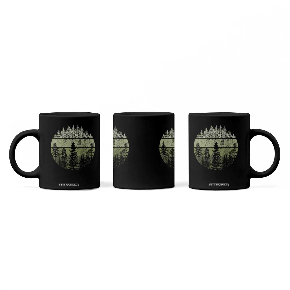 Retro Forest Trees Outdoors Nature Coffee Mug Vintage Wildlife TS10 Print Your Wear