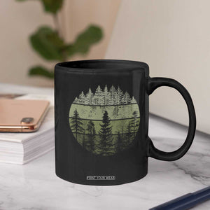 Retro Forest Trees Outdoors Nature Coffee Mug Vintage Wildlife TS10 Print Your Wear