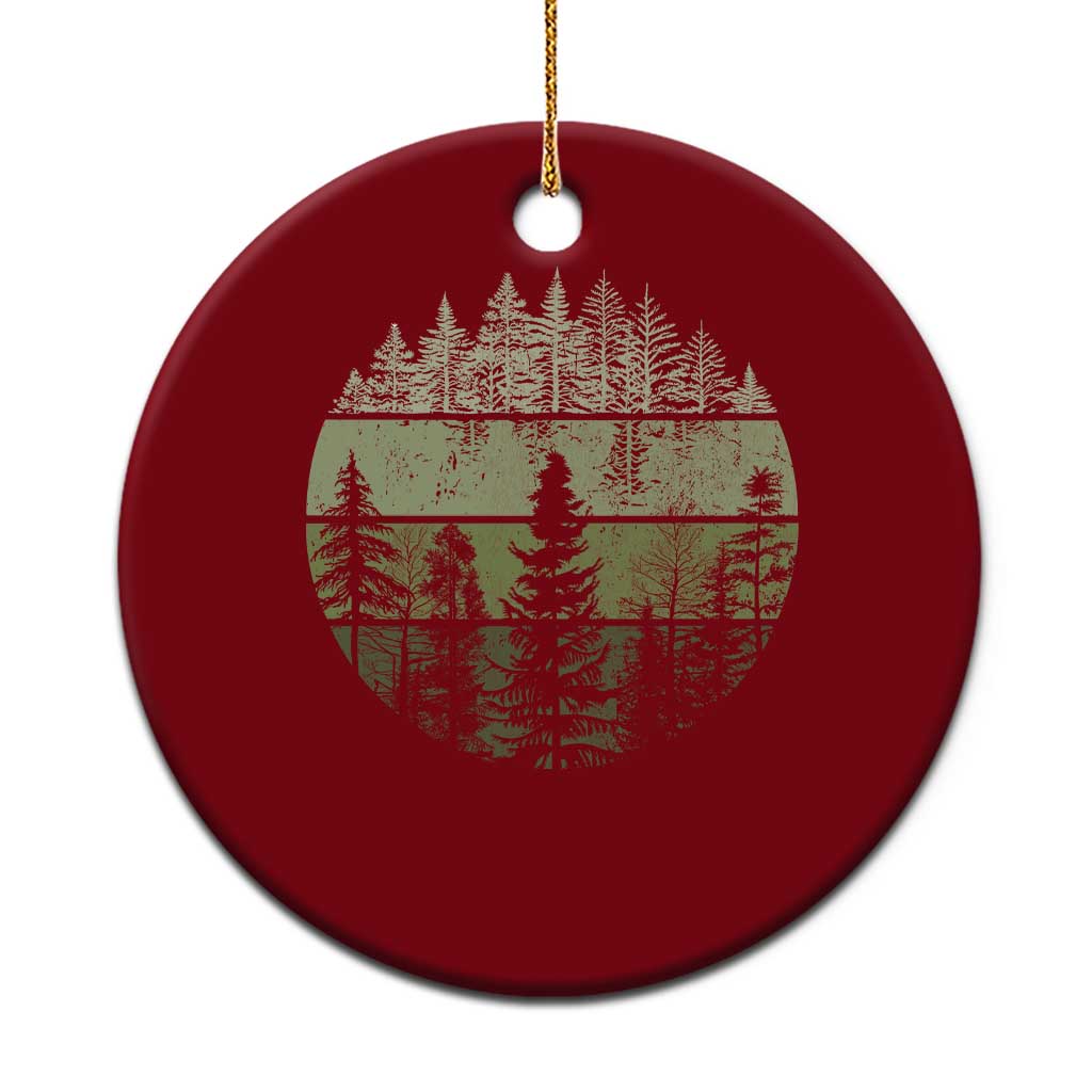 Retro Forest Trees Outdoors Nature Ceramic Ornament Vintage Wildlife TS10 1pc Red Print Your Wear