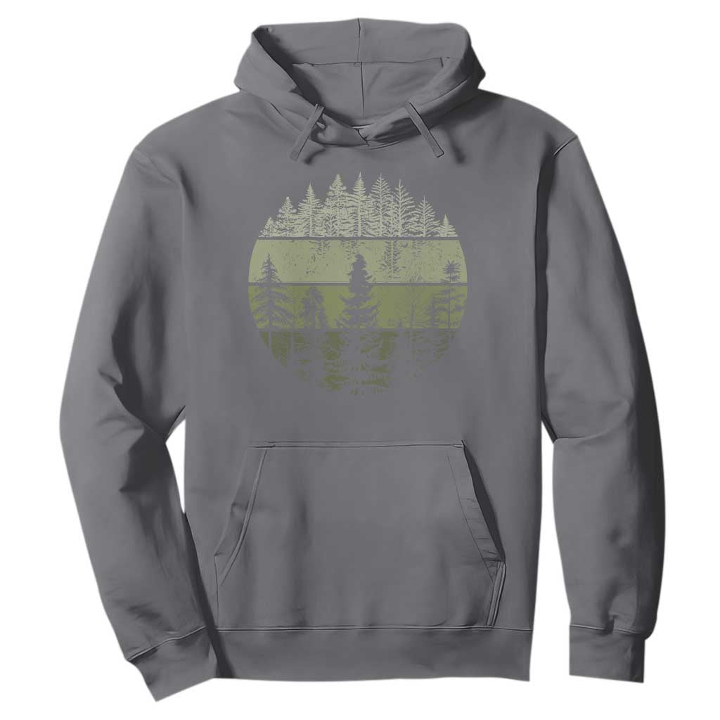 Retro Forest Trees Outdoors Nature Hoodie Vintage Wildlife TS10 Charcoal Print Your Wear