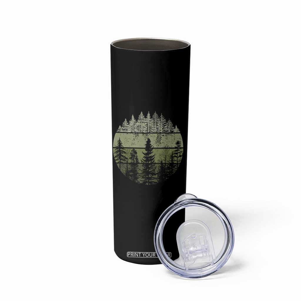 Retro Forest Trees Outdoors Nature Skinny Tumbler Vintage Wildlife TS10 Print Your Wear