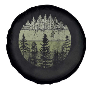 Retro Forest Trees Outdoors Nature Spare Tire Cover Vintage Wildlife TS10 Print Your Wear