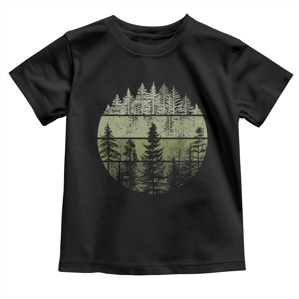 Retro Forest Trees Outdoors Nature Toddler T Shirt Vintage Wildlife TS10 Black Print Your Wear
