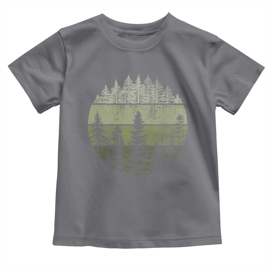 Retro Forest Trees Outdoors Nature Toddler T Shirt Vintage Wildlife TS10 Charcoal Print Your Wear