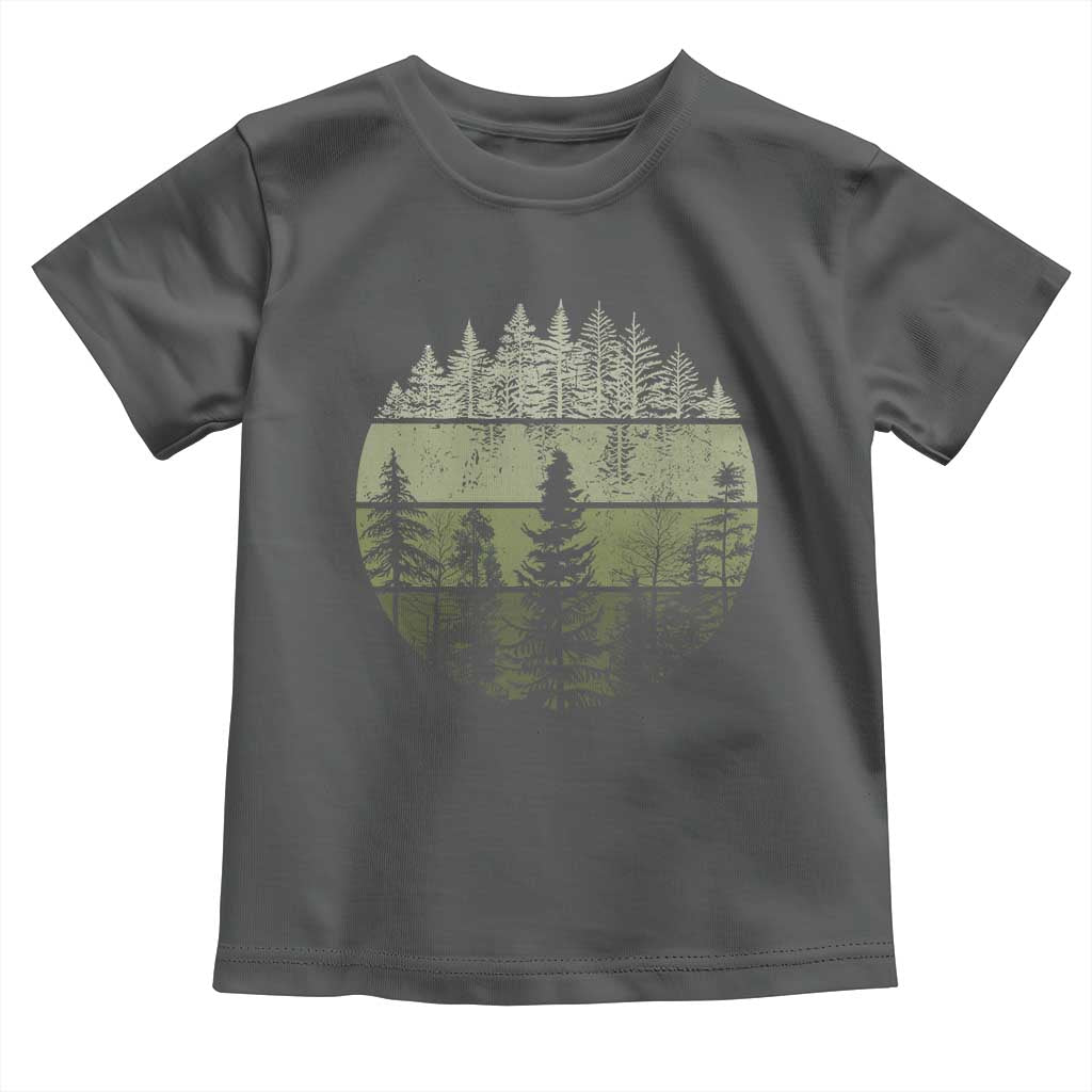 Retro Forest Trees Outdoors Nature Toddler T Shirt Vintage Wildlife TS10 Dark Heather Print Your Wear