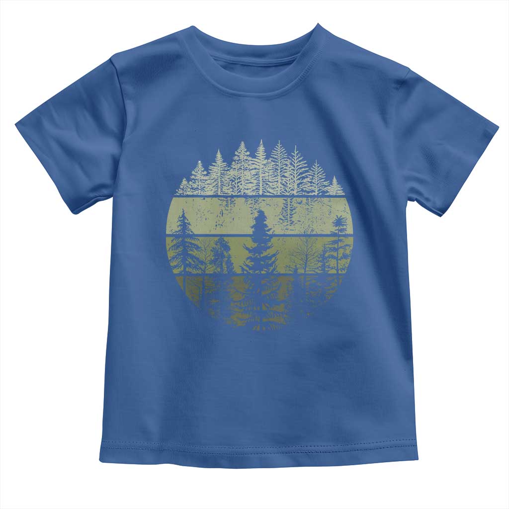 Retro Forest Trees Outdoors Nature Toddler T Shirt Vintage Wildlife TS10 Royal Blue Print Your Wear
