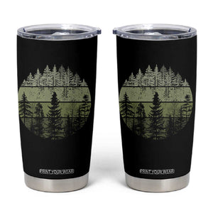 Retro Forest Trees Outdoors Nature Tumbler Cup Vintage Wildlife TS10 Black Print Your Wear