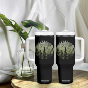 Retro Forest Trees Outdoors Nature Tumbler With Handle Vintage Wildlife TS10 Print Your Wear