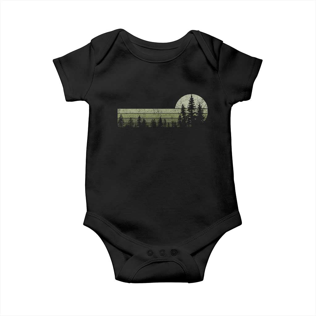 Trees Wildlife Nature Vintage Forest Baby Onesie TS10 Black Print Your Wear
