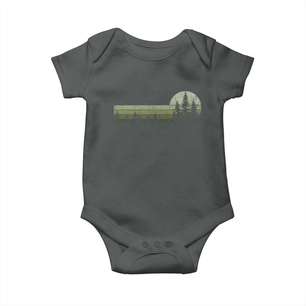 Trees Wildlife Nature Vintage Forest Baby Onesie TS10 Dark Heather Print Your Wear