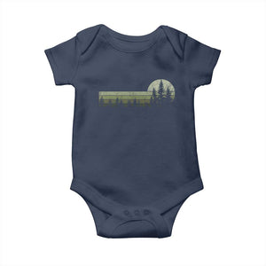 Trees Wildlife Nature Vintage Forest Baby Onesie TS10 Navy Print Your Wear