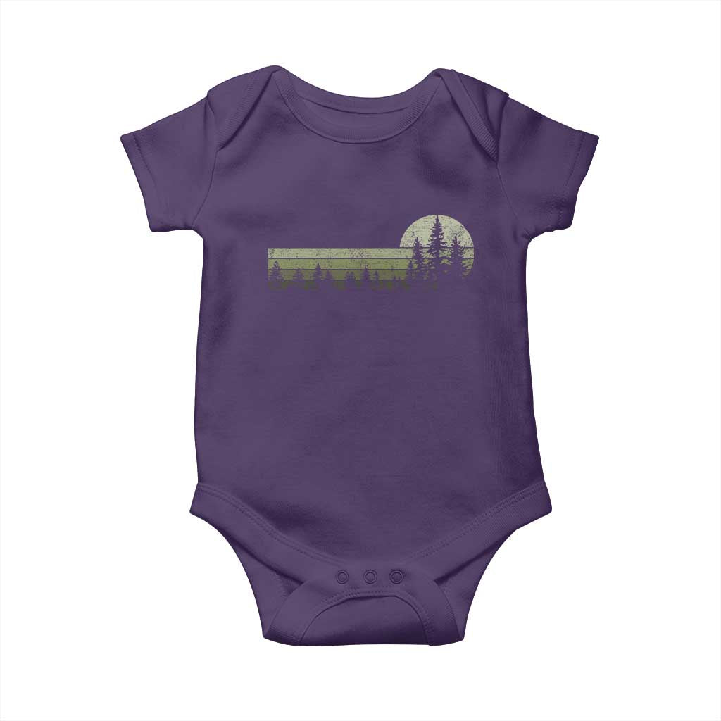 Trees Wildlife Nature Vintage Forest Baby Onesie TS10 Purple Print Your Wear