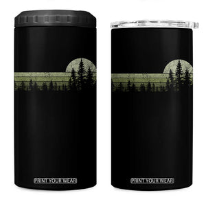 Trees Wildlife Nature Vintage Forest 4 in 1 Can Cooler Tumbler TS10 One Size: 16 oz Black Print Your Wear