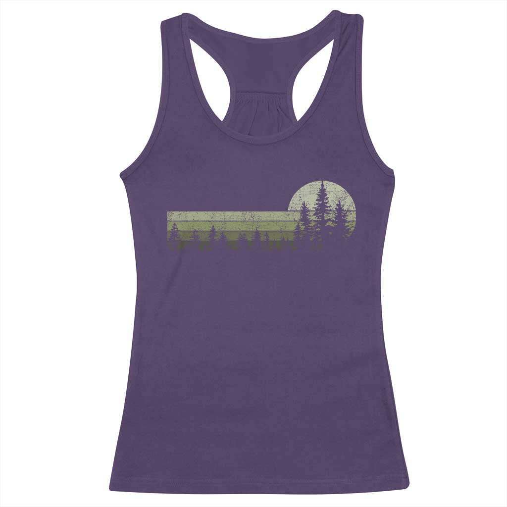 Trees Wildlife Nature Vintage Forest Racerback Tank Top TS10 Purple Print Your Wear