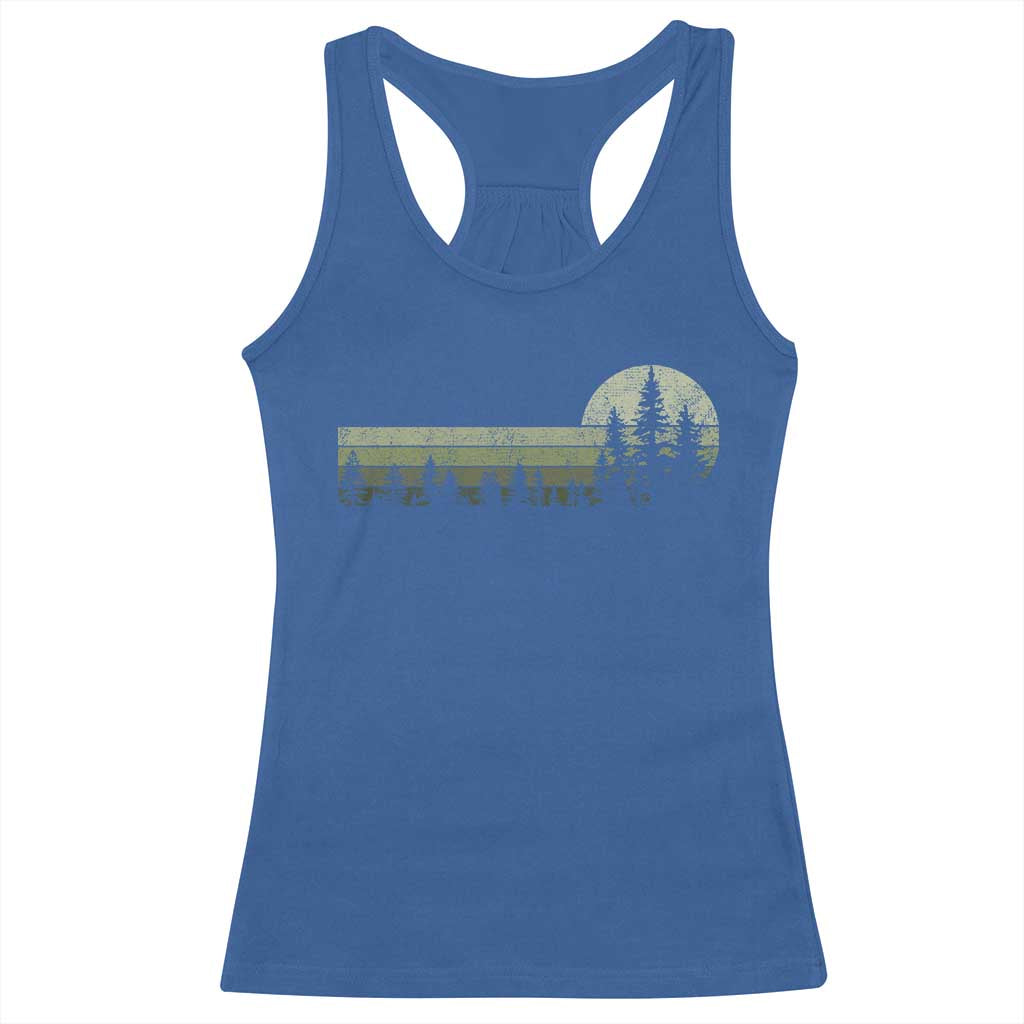 Trees Wildlife Nature Vintage Forest Racerback Tank Top TS10 Royal Blue Print Your Wear
