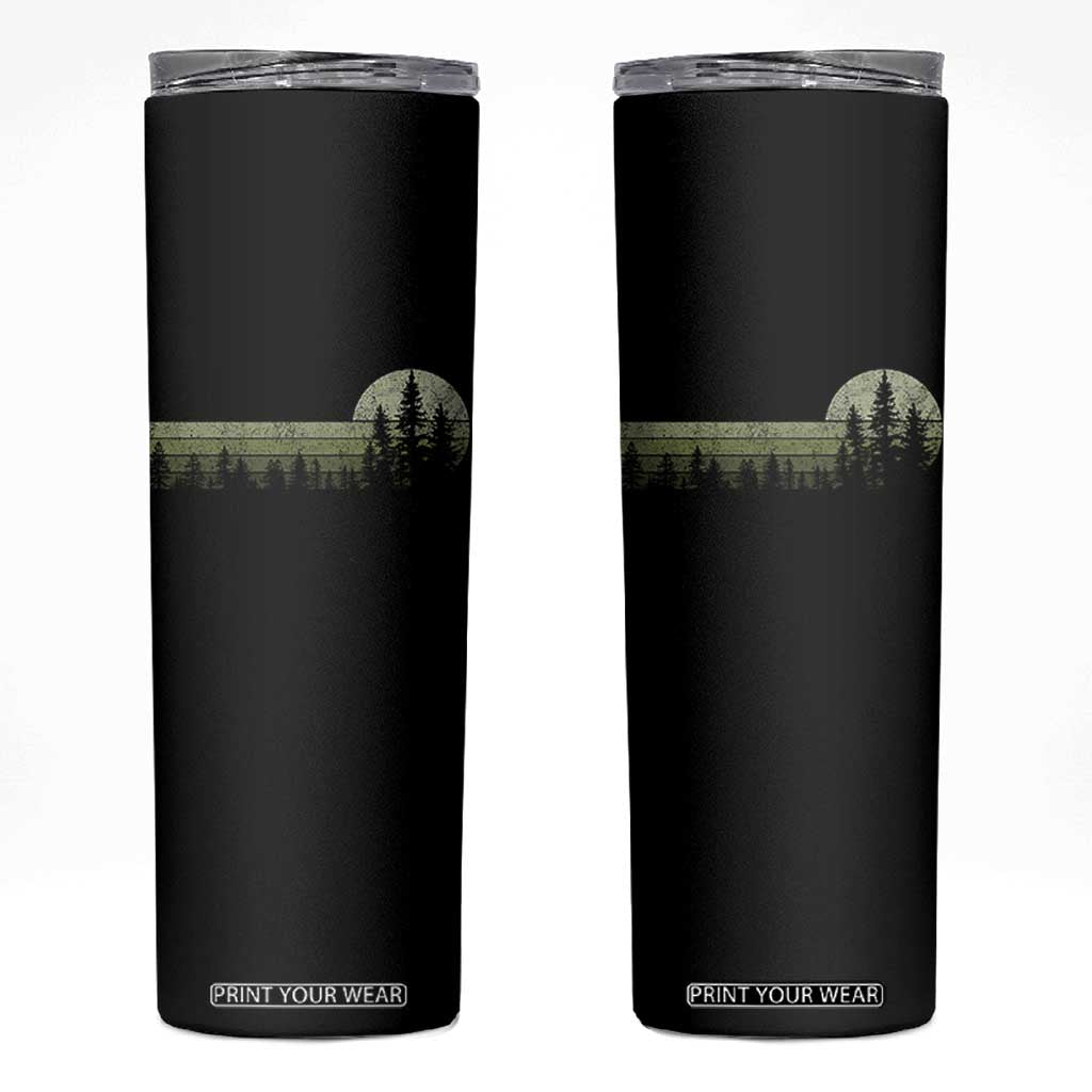 Trees Wildlife Nature Vintage Forest Skinny Tumbler TS10 Black Print Your Wear