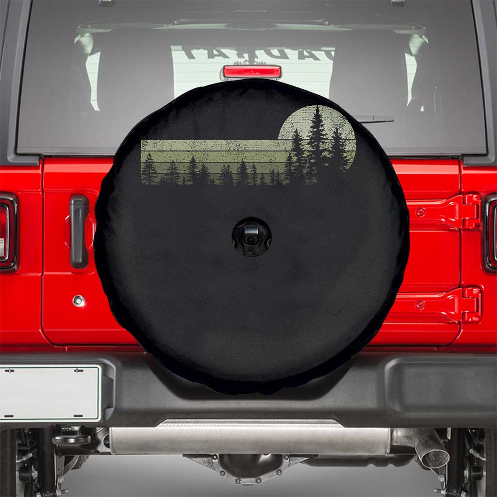 Trees Wildlife Nature Vintage Forest Spare Tire Cover TS10 Black Print Your Wear