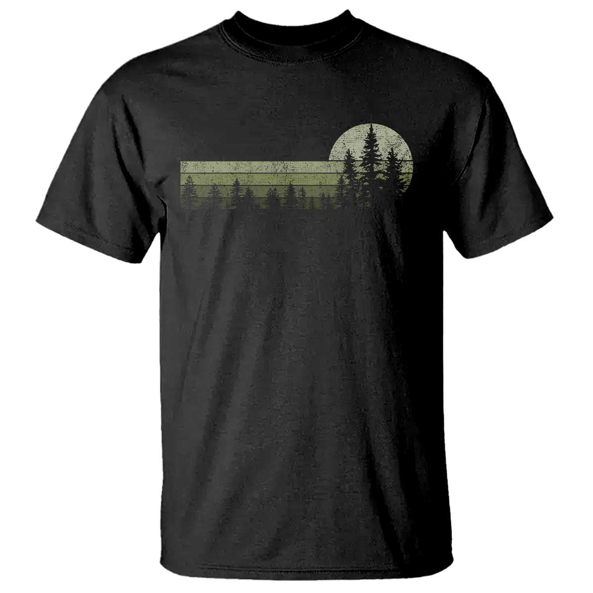 Trees Wildlife Nature Vintage Forest T Shirt TS10 Black Print Your Wear