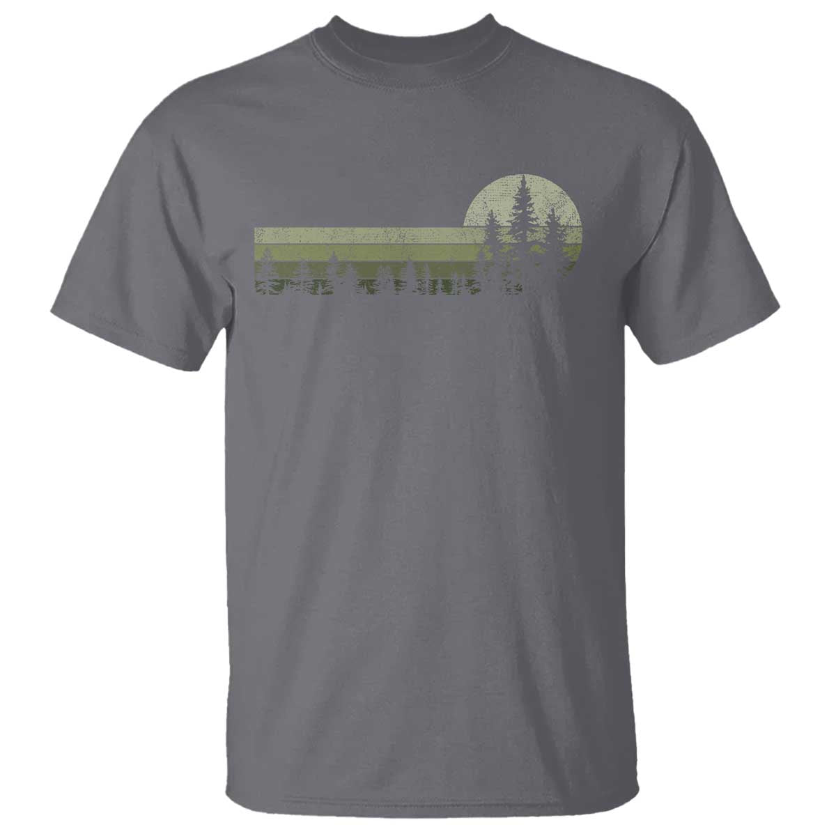 Trees Wildlife Nature Vintage Forest T Shirt TS10 Charcoal Print Your Wear